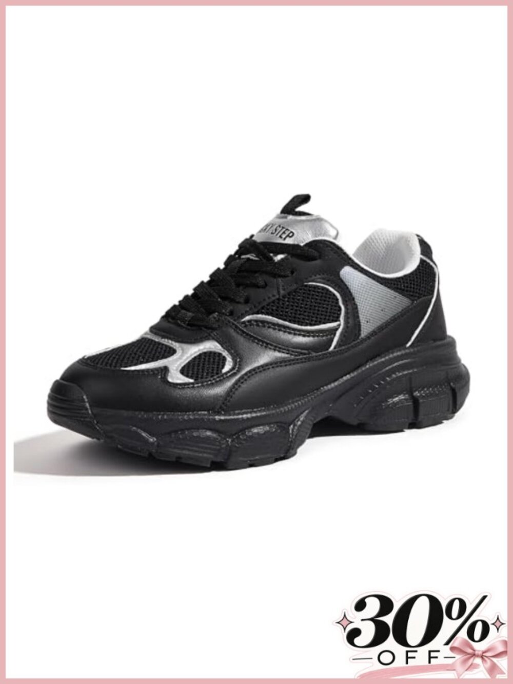 Women's Mesh Platform Sneakers Rhinestone Breathable Walking Shoes